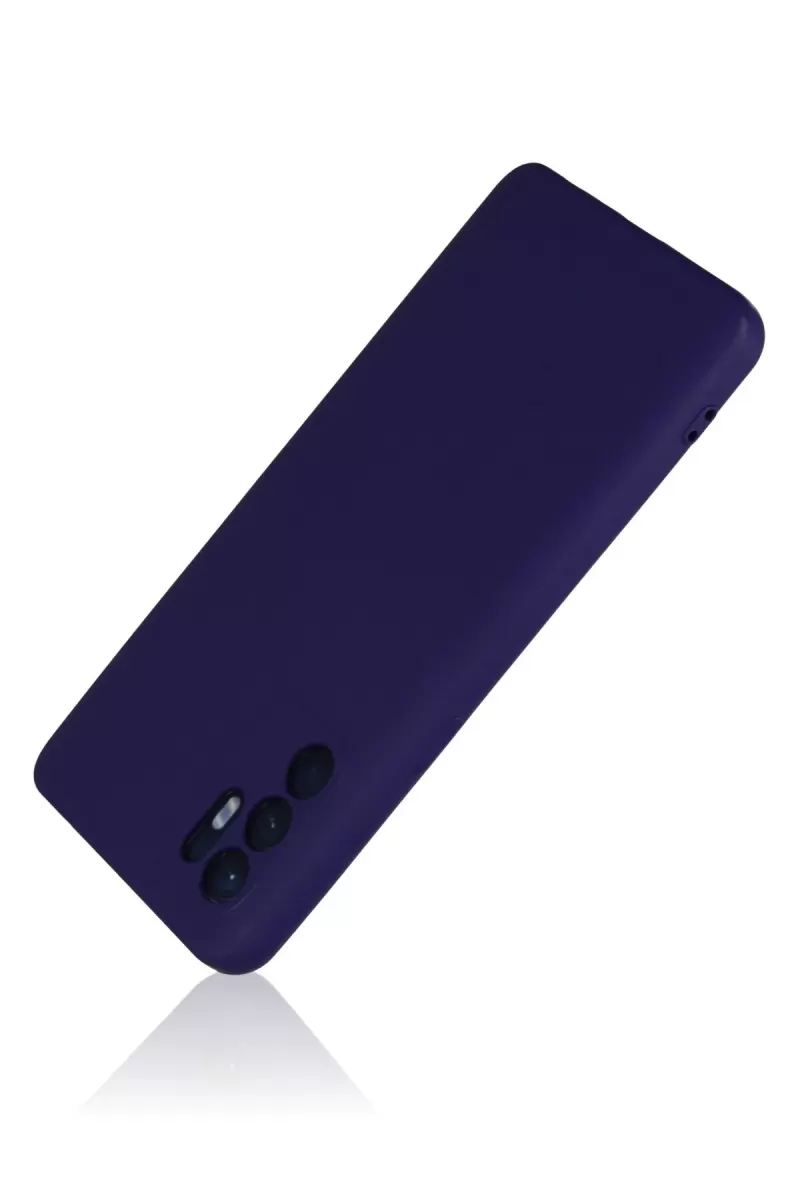 Newface Oppo Reno 6 Kılıf Nano içi Kadife Silikon - Mor