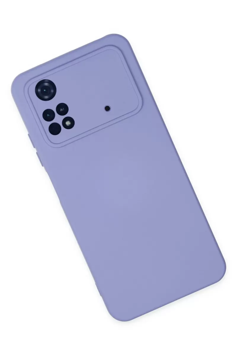 Newface Xiaomi Poco M4 Pro 4G Kılıf Nano içi Kadife Silikon - Lila
