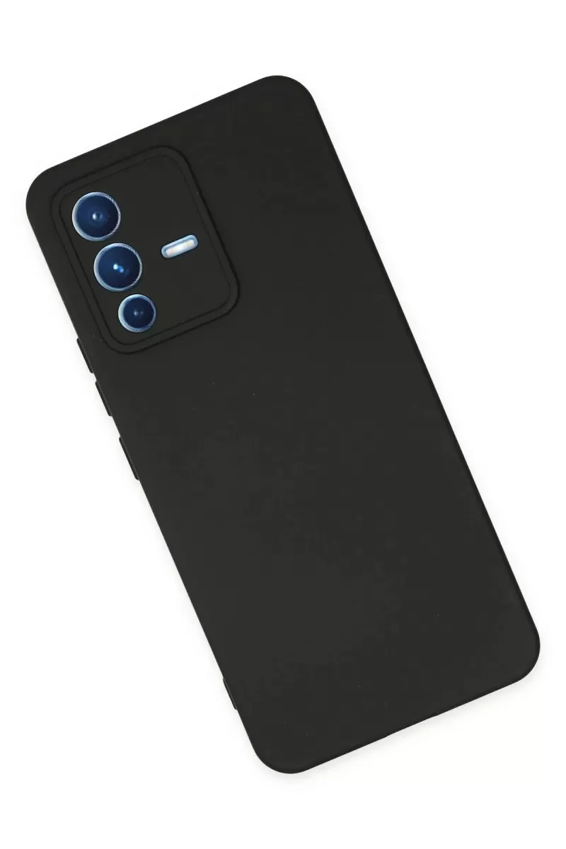 Newface Vivo V23 5G Kılıf Nano içi Kadife Silikon - Siyah