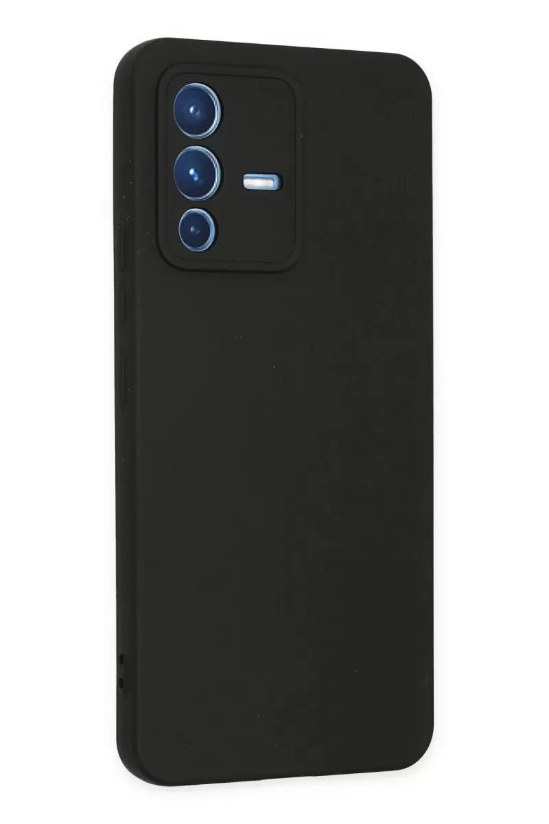 Newface Vivo V23 5G Kılıf Nano içi Kadife Silikon - Siyah