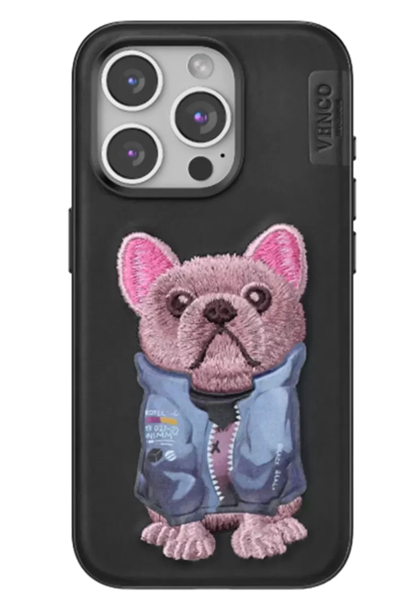 Venco Apple iPhone 14 Pro Max Cute Desenli Kapak - Siyah