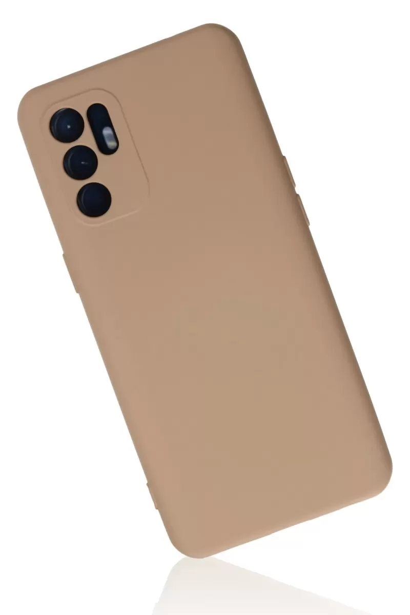 Newface Oppo Reno 6 Kılıf Nano içi Kadife Silikon - Pudra