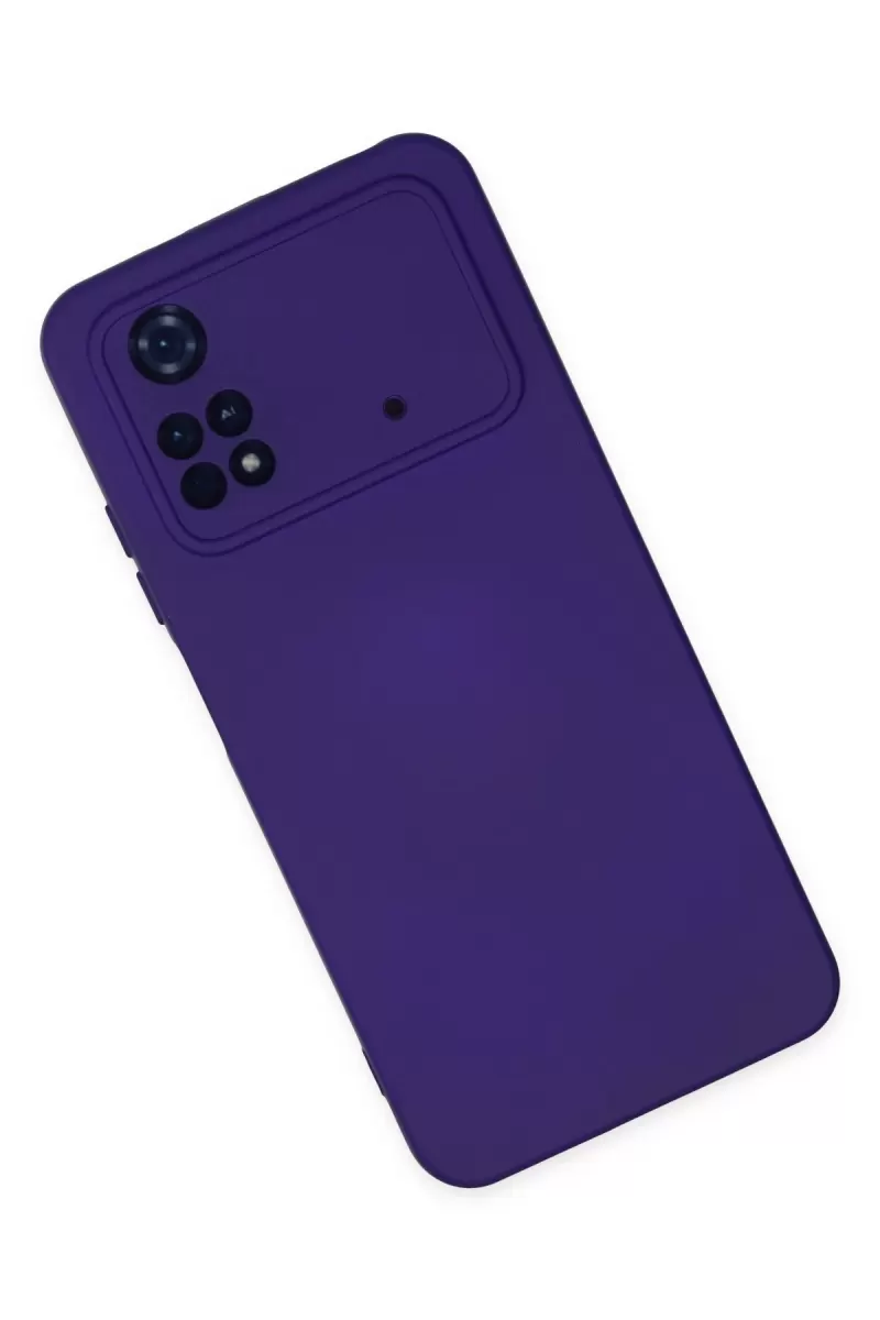 Newface Xiaomi Poco M4 Pro 4G Kılıf Nano içi Kadife Silikon - Mor