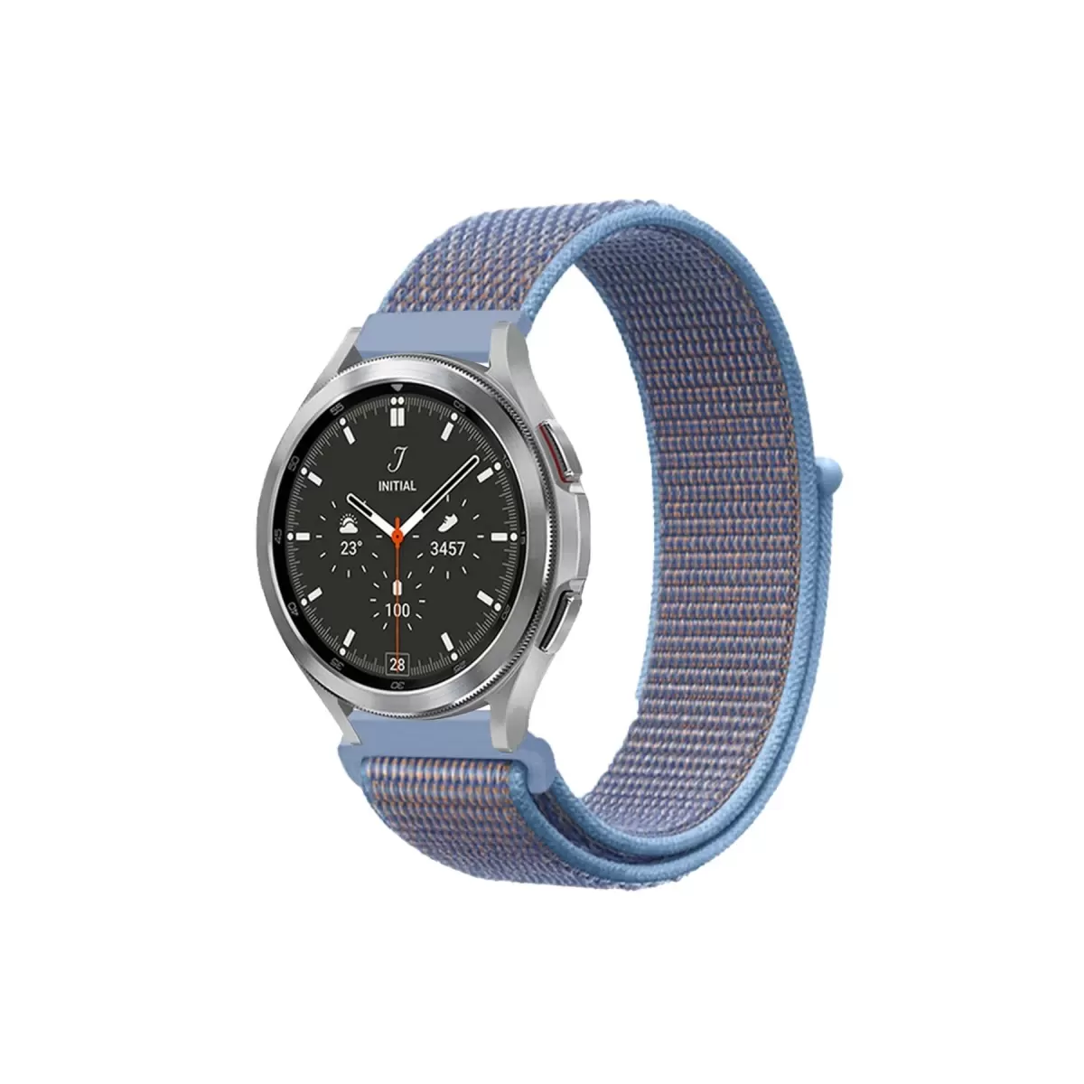 Newface Watch 22mm Hasırlı Cırtcırtlı Kordon - Mavi