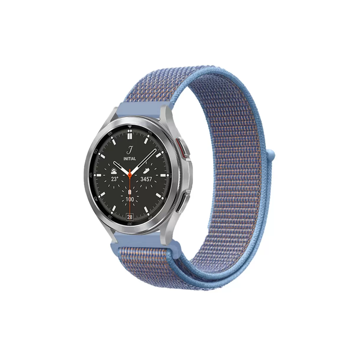 Newface Watch 22mm Hasırlı Cırtcırtlı Kordon - Mavi