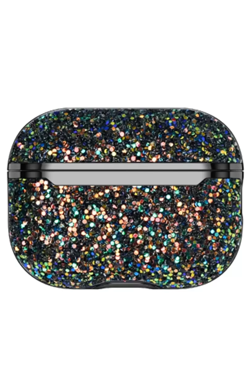 Onegif Apple Airpods 2 (2.nesil) Bright Simli Airpods Kapak - Siyah