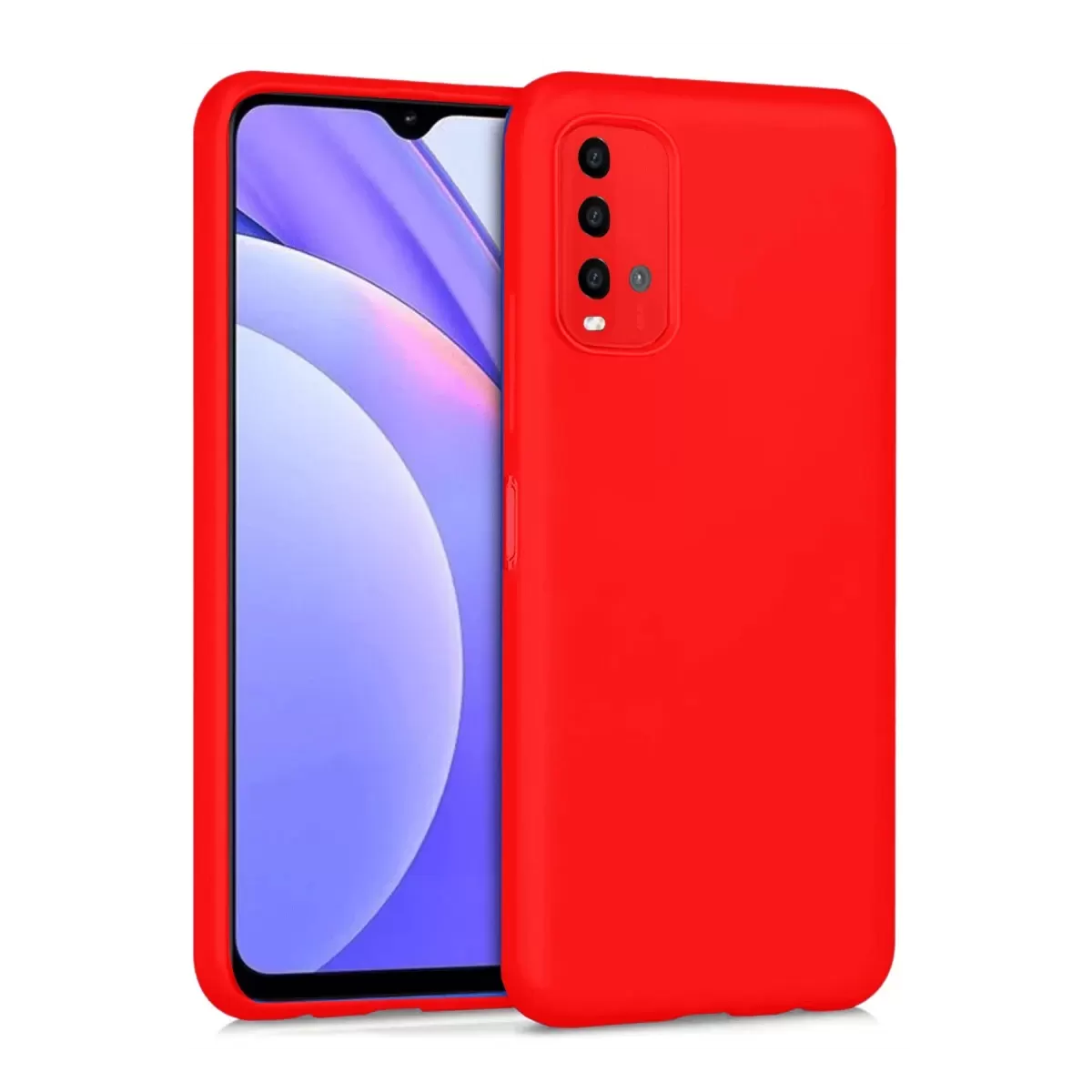 Newface Xiaomi Redmi 9T Kılıf Nano içi Kadife Silikon - Kırmızı
