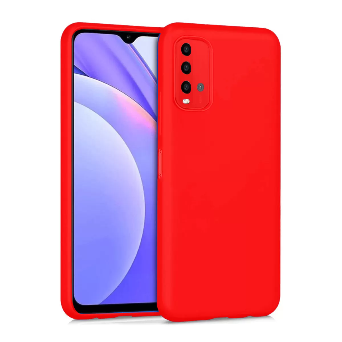 Newface Xiaomi Redmi 9T Kılıf Nano içi Kadife Silikon - Kırmızı