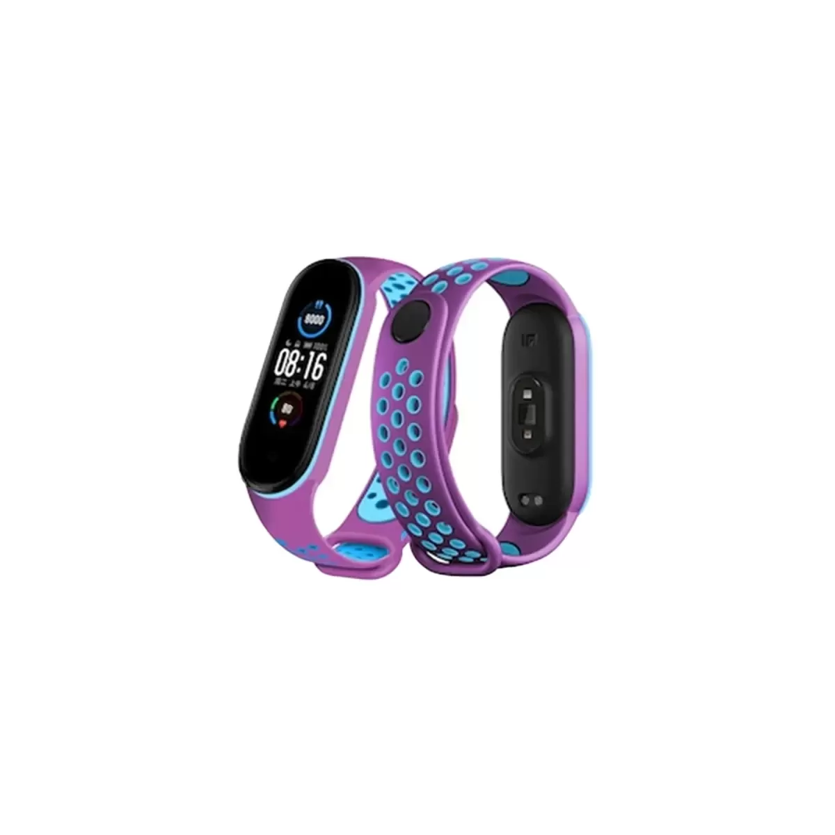 Newface Xiaomi Mi Band 7 Spor Delikli Kordon - Mor-Mavi