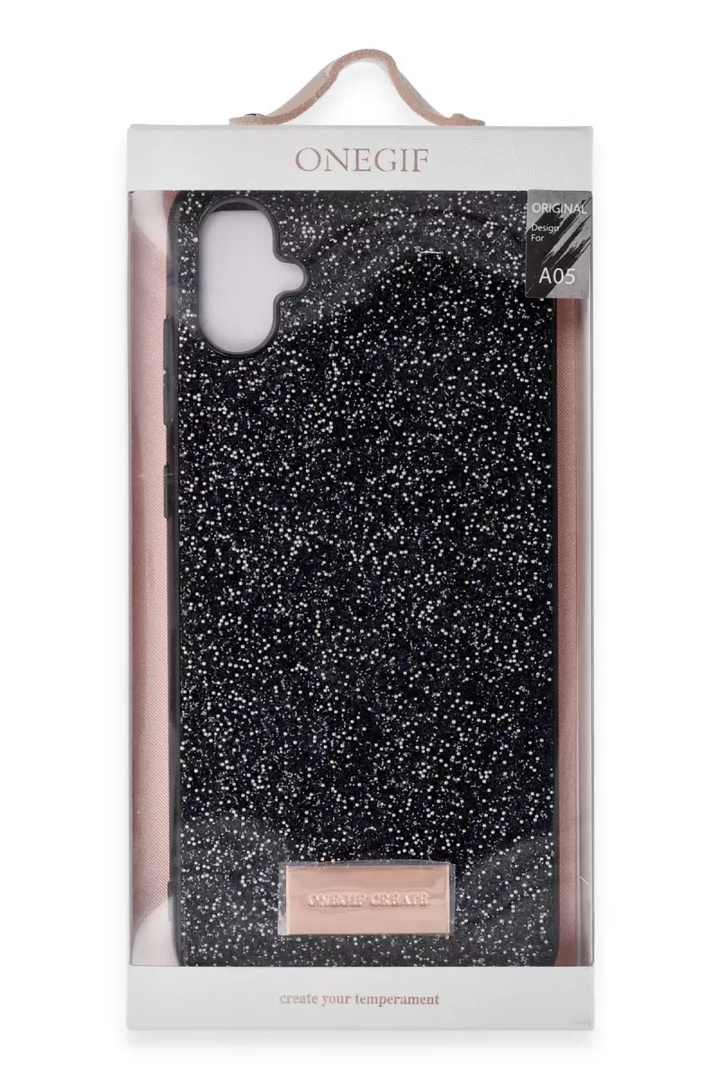 Onegif Samsung Galaxy A05 Bright Simli Kapak - Derin Mor