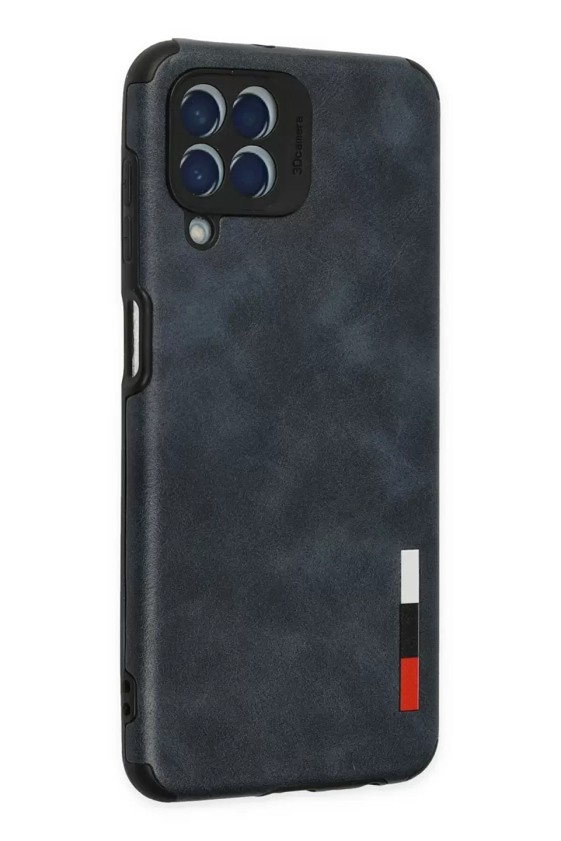 Newface Samsung Galaxy M33 Kılıf Loop Deri Silikon - Lacivert
