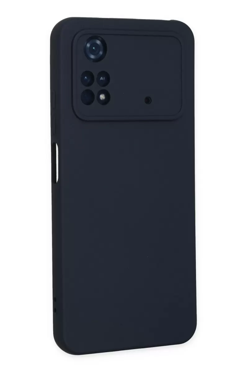 Newface Xiaomi Poco M4 Pro 4G Kılıf Nano içi Kadife Silikon - Lacivert