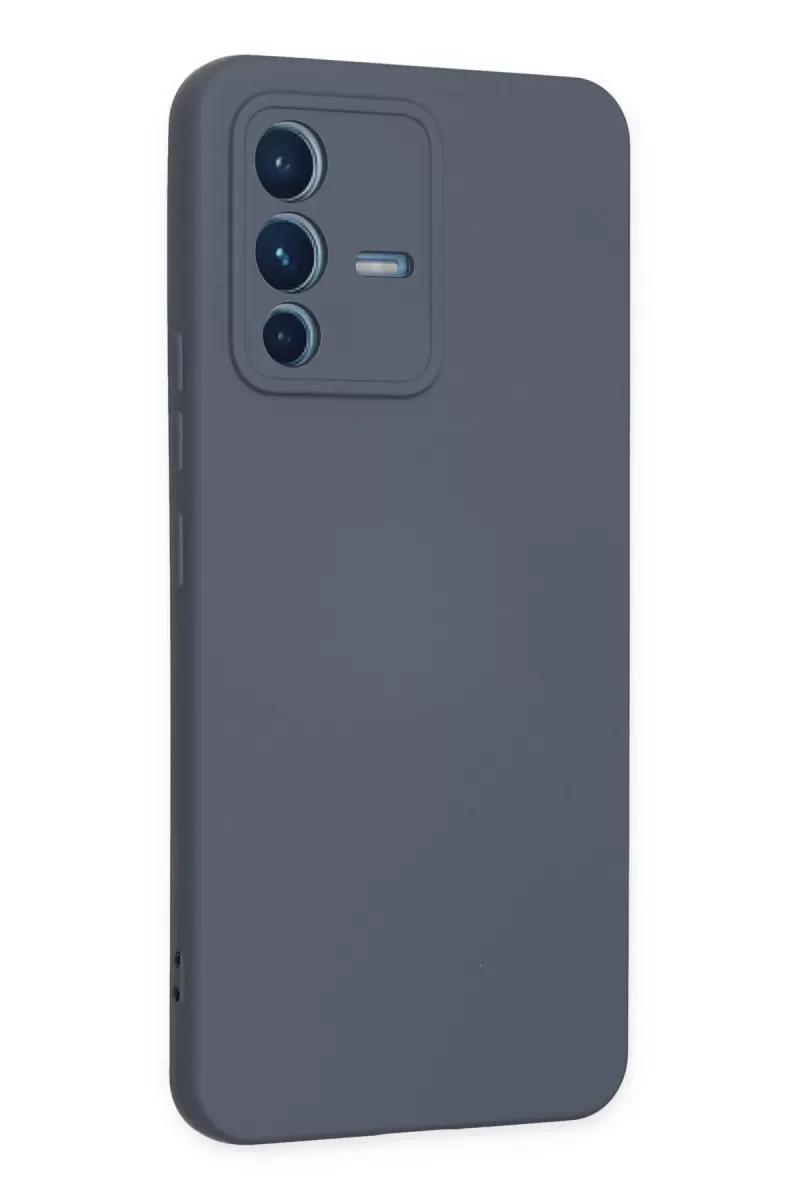 Newface Vivo V23 5G Kılıf Nano içi Kadife Silikon - Gri