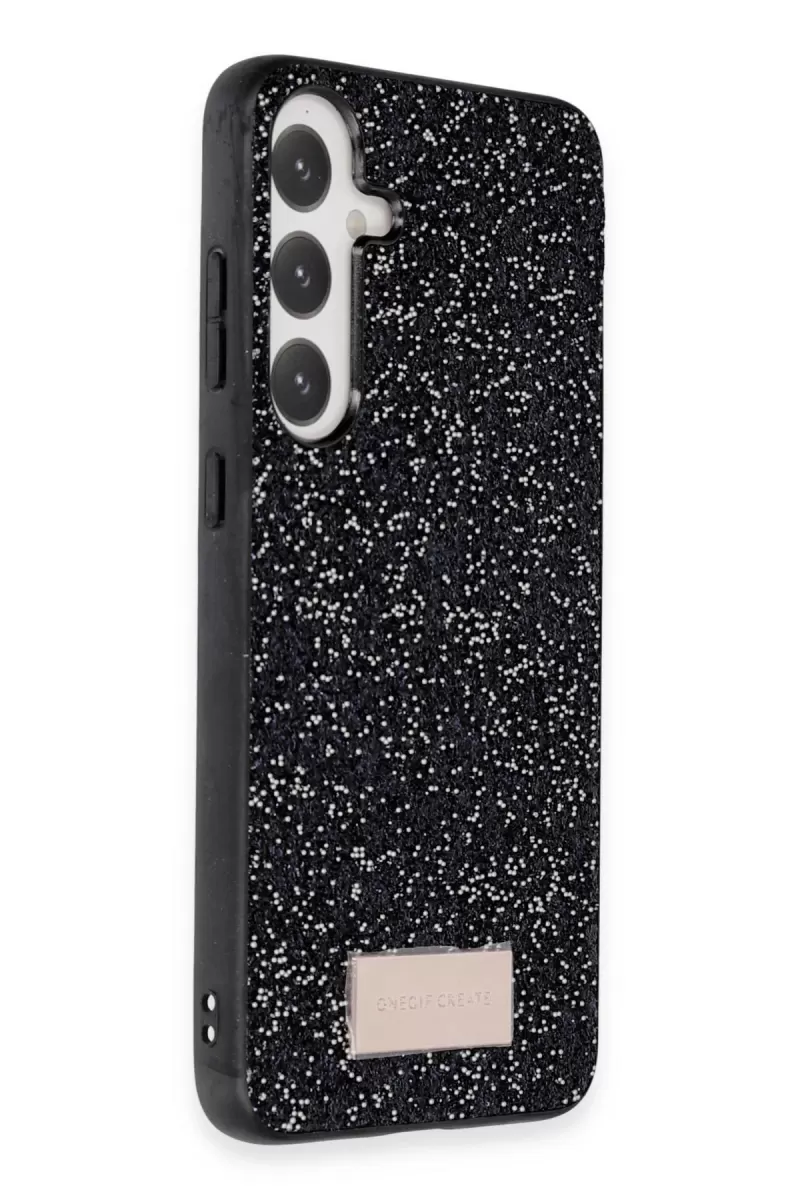 Onegif Samsung Galaxy A05S Bright Simli Kapak - Siyah