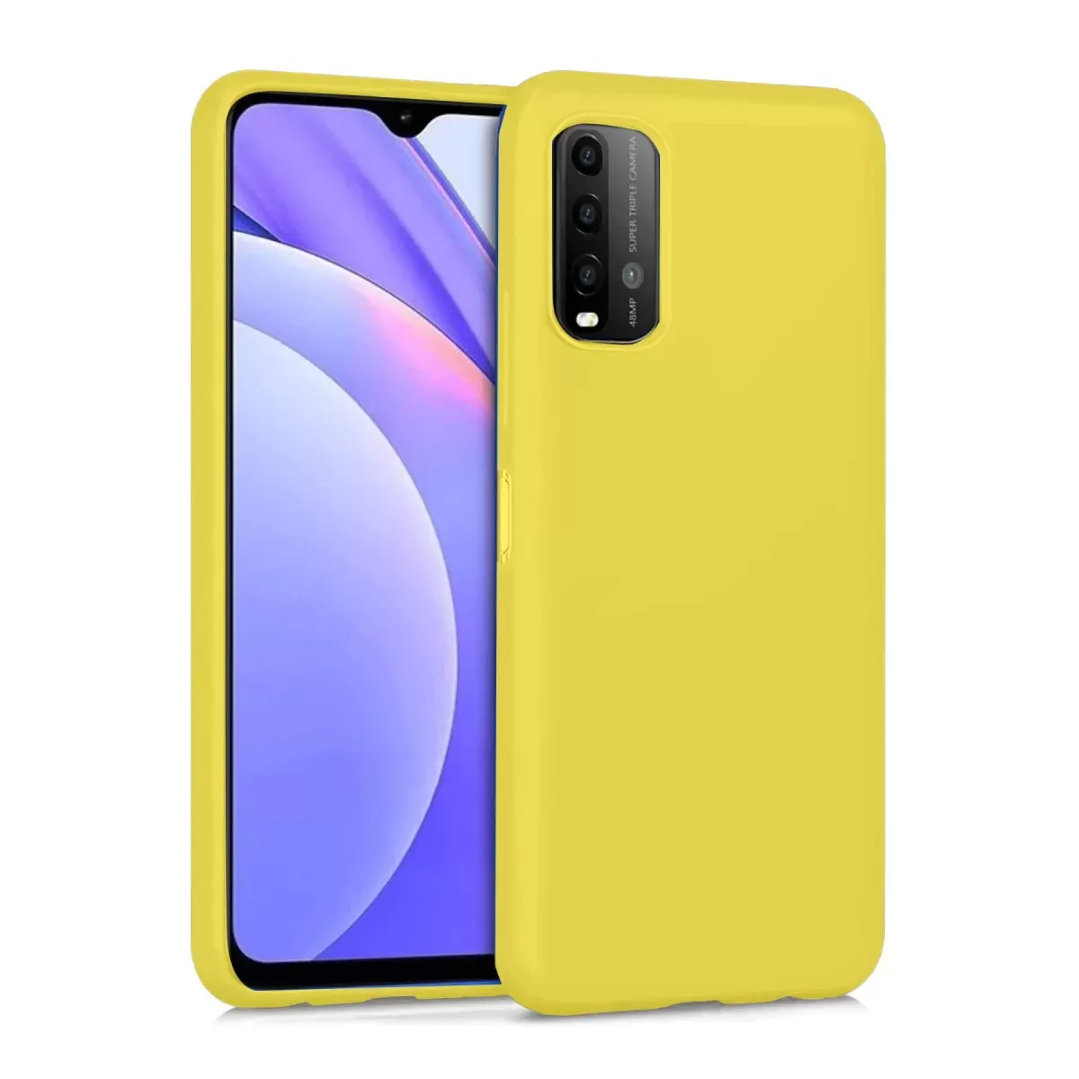 Newface Xiaomi Redmi 9T Kılıf Nano içi Kadife Silikon - Sarı