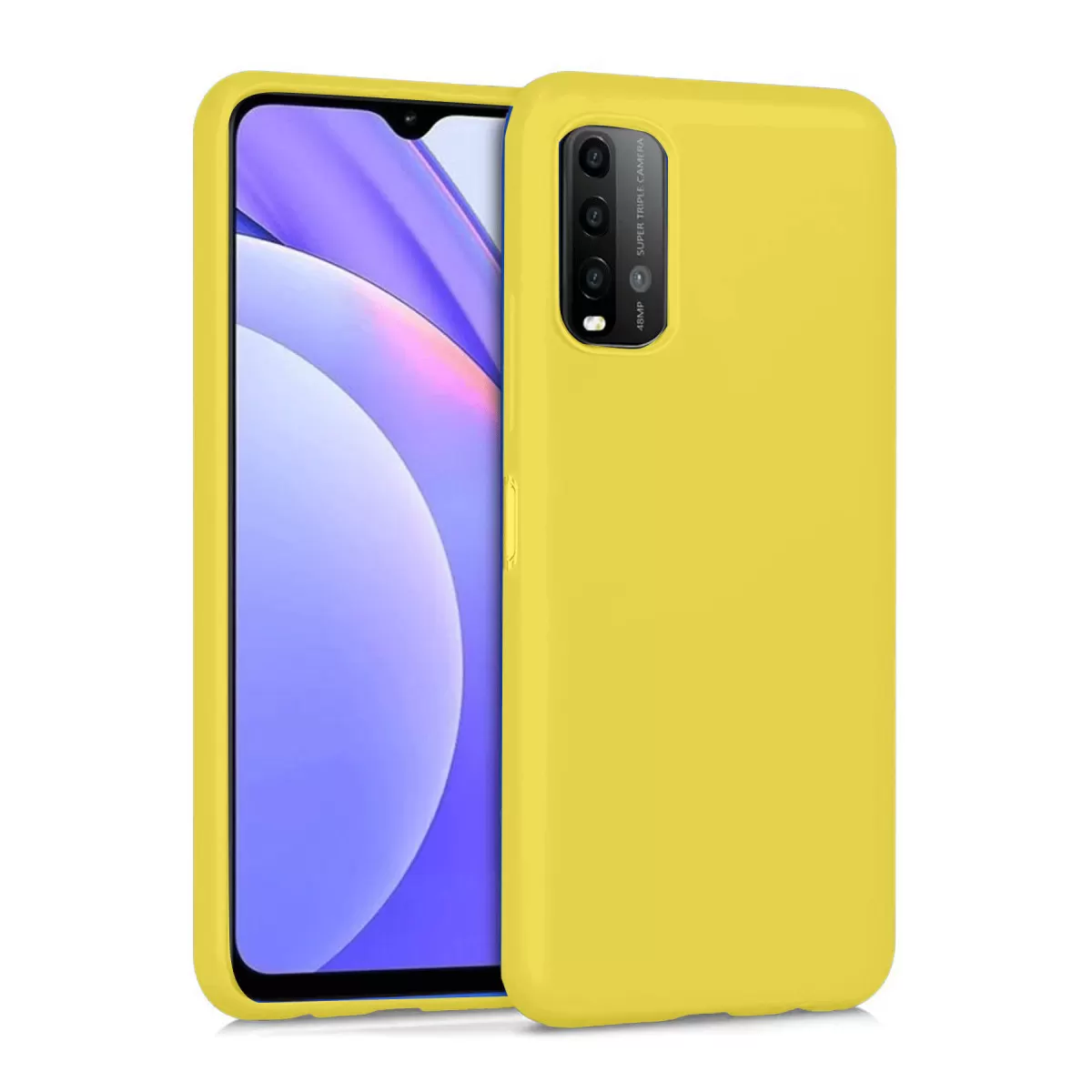 Newface Xiaomi Redmi 9T Kılıf Nano içi Kadife Silikon - Sarı