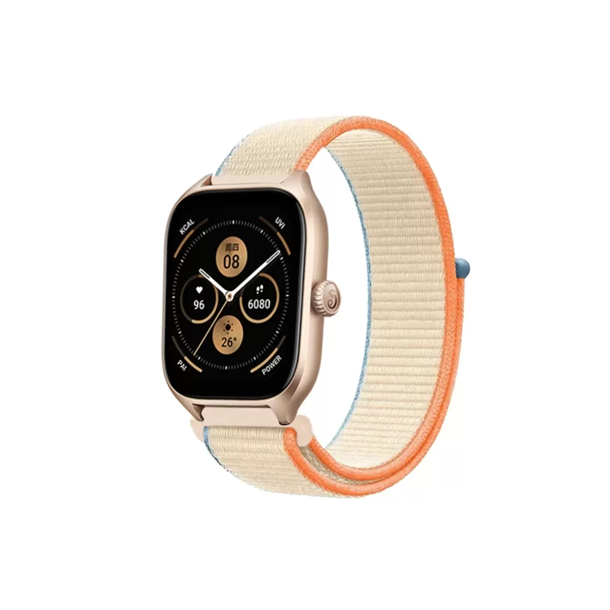 Newface Watch 22mm Hasırlı Cırtcırtlı Kordon - Krem