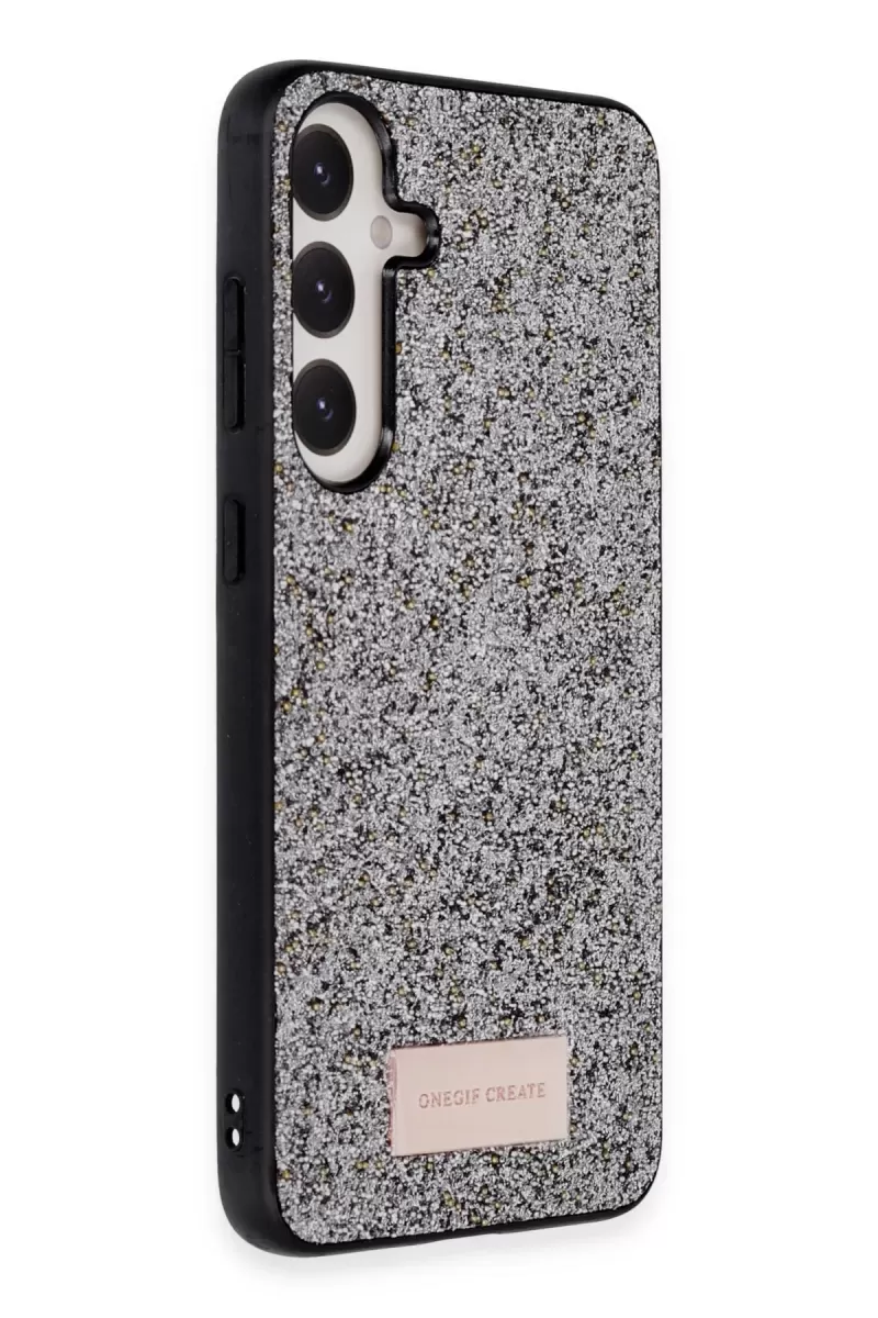 Onegif Samsung Galaxy A05S Bright Simli Kapak - Gümüş