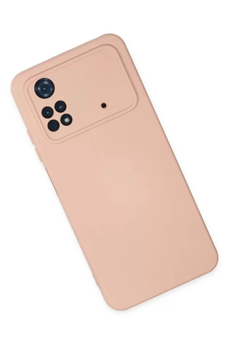 Newface Xiaomi Poco M4 Pro 4G Kılıf Nano içi Kadife Silikon - Pudra