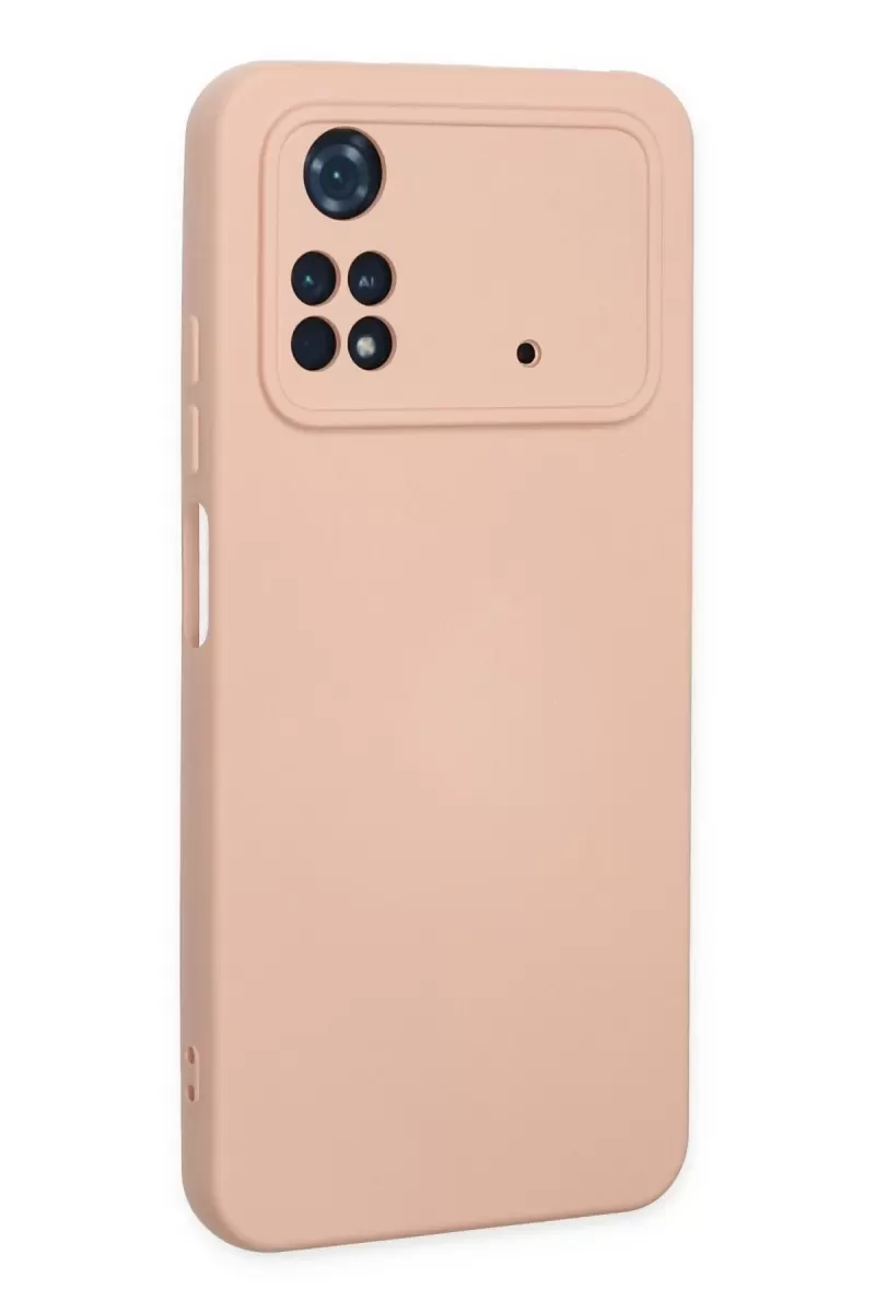 Newface Xiaomi Poco M4 Pro 4G Kılıf Nano içi Kadife Silikon - Pudra