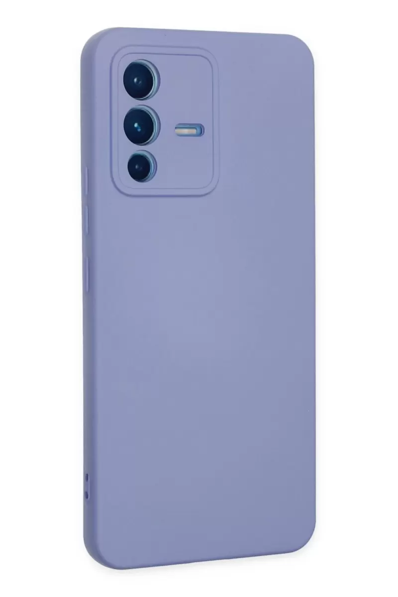 Newface Vivo V23 5G Kılıf Nano içi Kadife Silikon - Lila