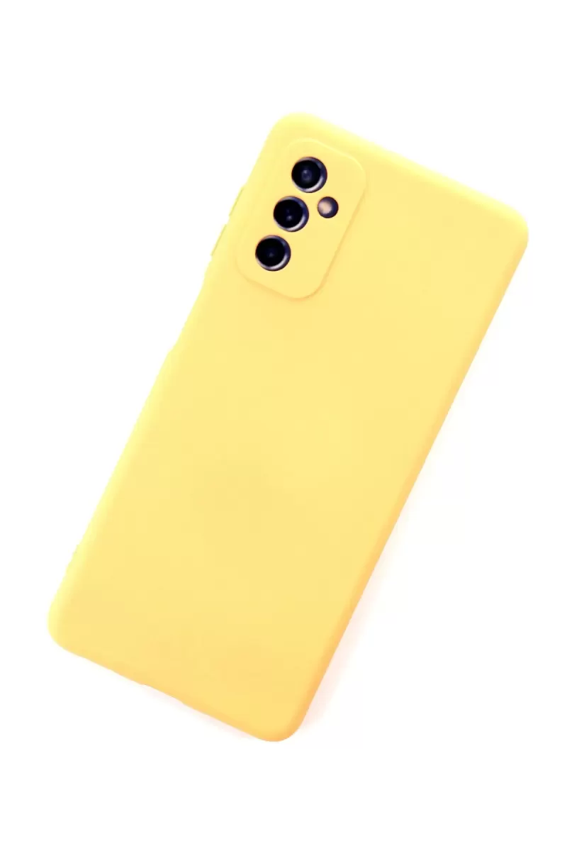 Newface Samsung Galaxy M52 5G Kılıf Nano içi Kadife Silikon - Sarı
