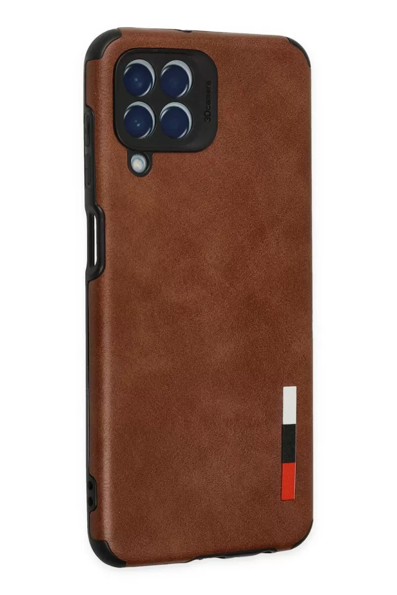 Newface Samsung Galaxy M33 Kılıf Loop Deri Silikon - Kahverengi