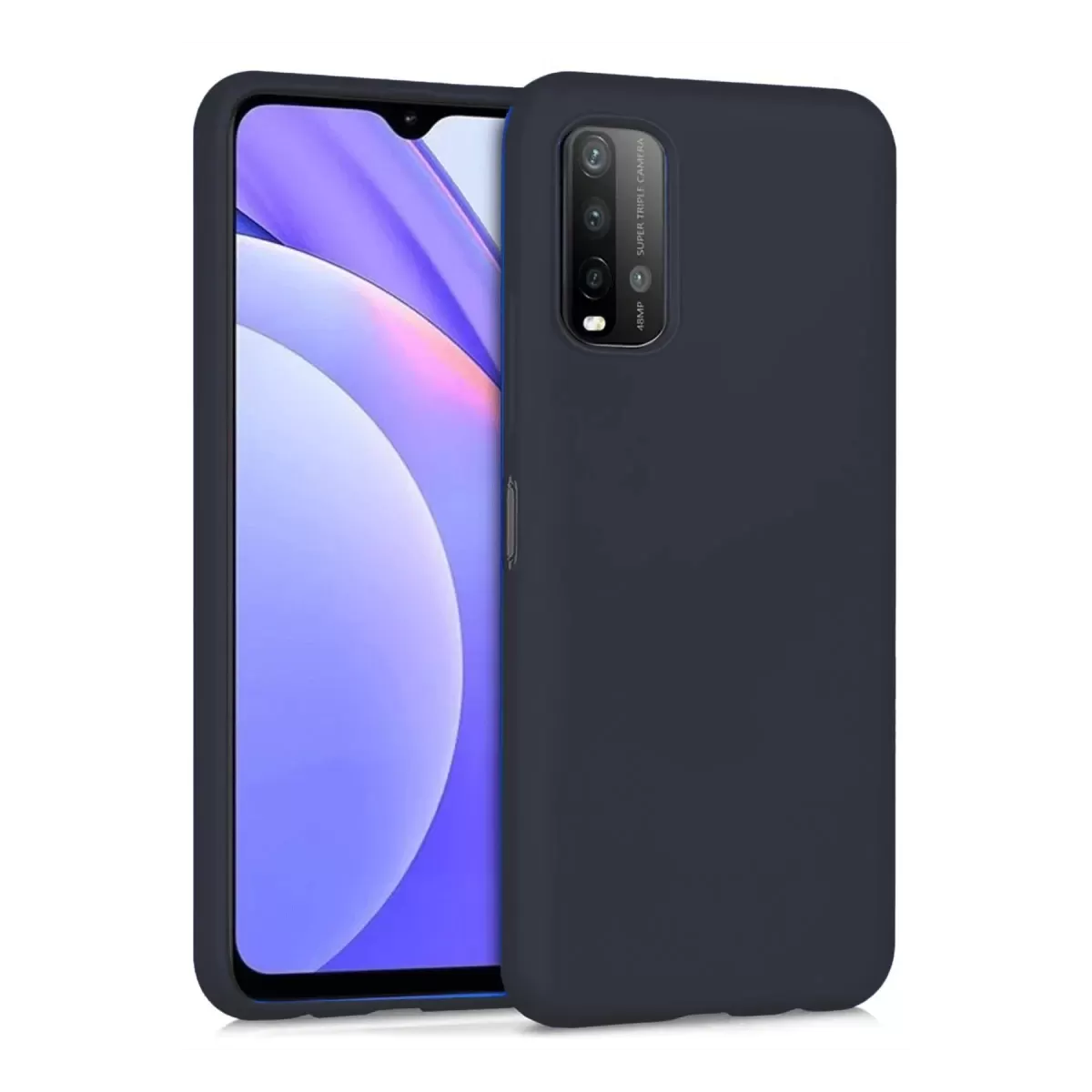 Newface Xiaomi Redmi 9T Kılıf Nano içi Kadife Silikon - Siyah