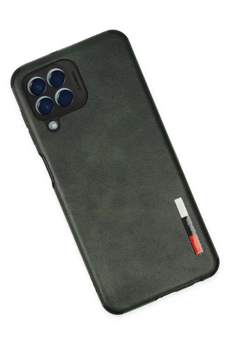 Newface Samsung Galaxy M33 Kılıf Loop Deri Silikon - Yeşil