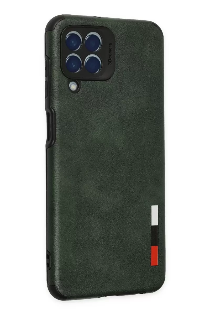 Newface Samsung Galaxy M33 Kılıf Loop Deri Silikon - Yeşil