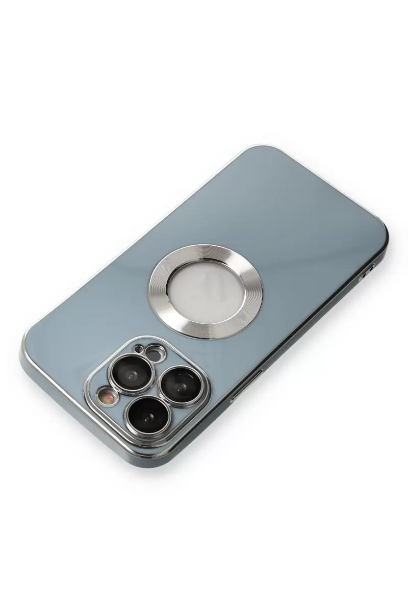Newface Apple iPhone 13 Pro Max Kılıf Store Silikon - Sierra Blue