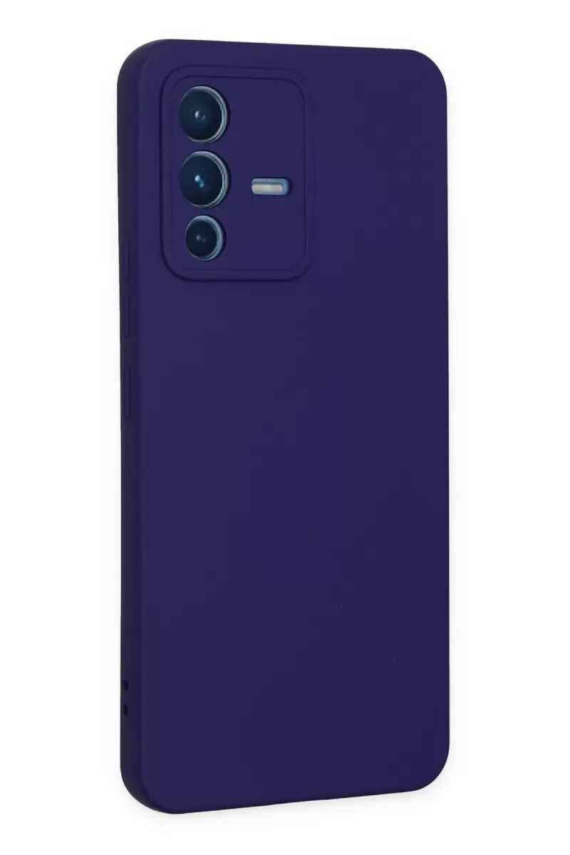 Newface Vivo V23 5G Kılıf Nano içi Kadife Silikon - Mor