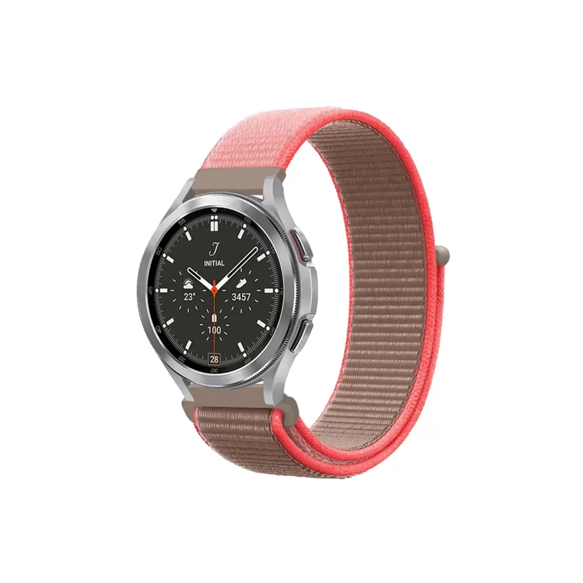 Newface Watch 22mm Hasırlı Cırtcırtlı Kordon - Pembe
