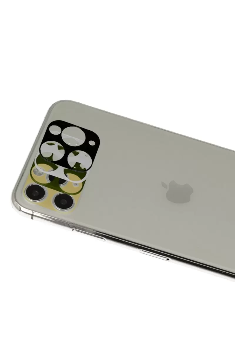 Newface Apple iPhone 11 Pro Max Rainbow Kamera Lens Koruma Cam - Gold