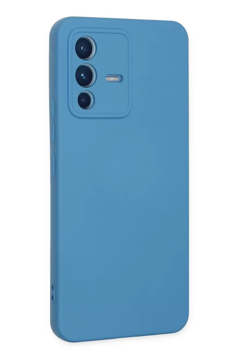 Newface Vivo V23 5G Kılıf Nano içi Kadife Silikon - Mavi