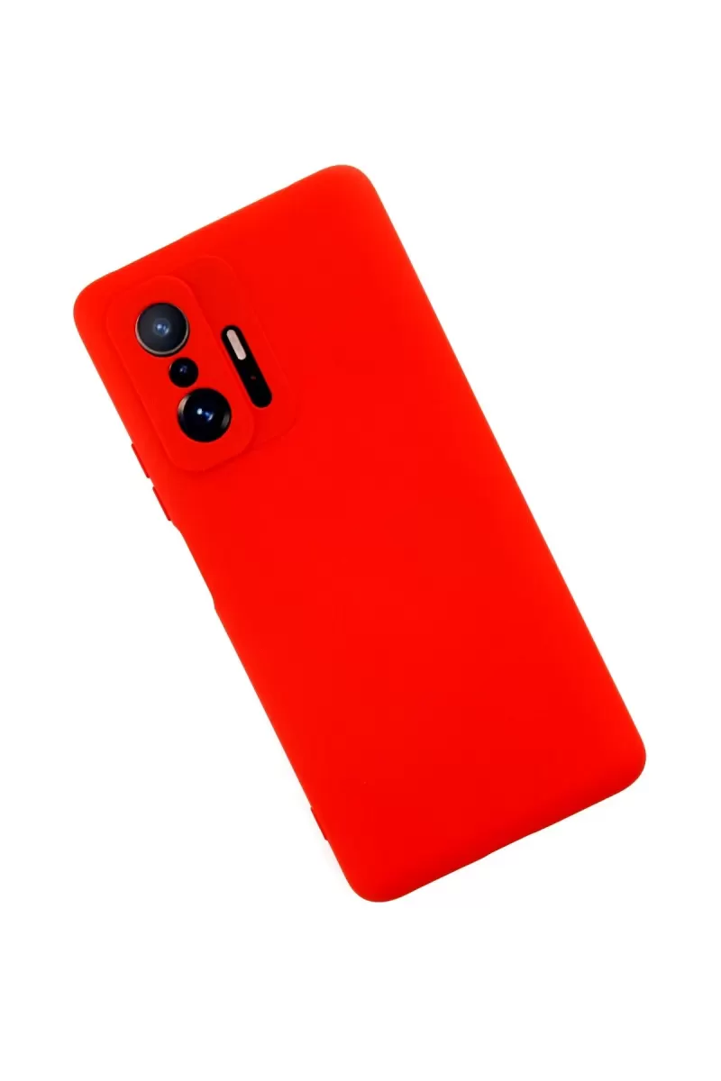 Newface Xiaomi Mi 11T Pro Kılıf Nano içi Kadife Silikon - Kırmızı