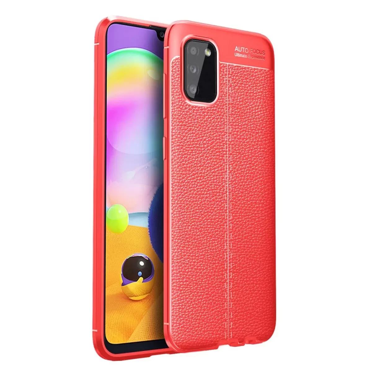 Newface Samsung Galaxy A02S Kılıf Auto Focus Kapak - Kırmızı
