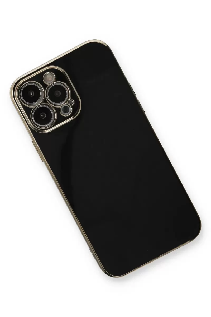 Newface Apple iPhone 13 Pro Max Kılıf Volet Silikon - Siyah