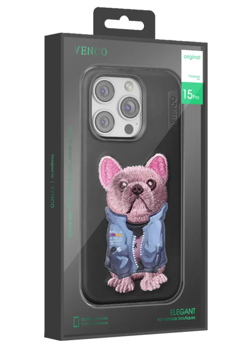 Venco Apple iPhone 16 Cute Desenli Kapak - Lacivert