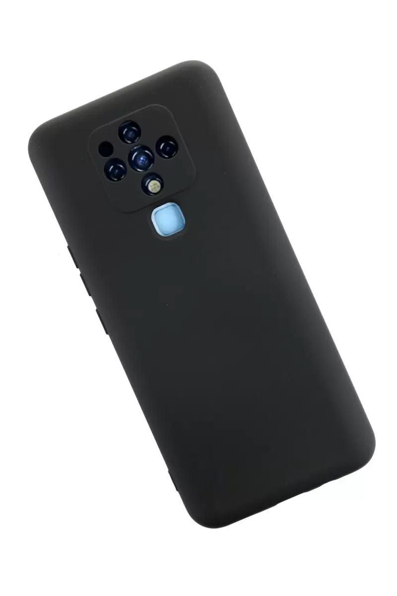Newface Tecno Camon 16 Kılıf Nano içi Kadife Silikon - Siyah