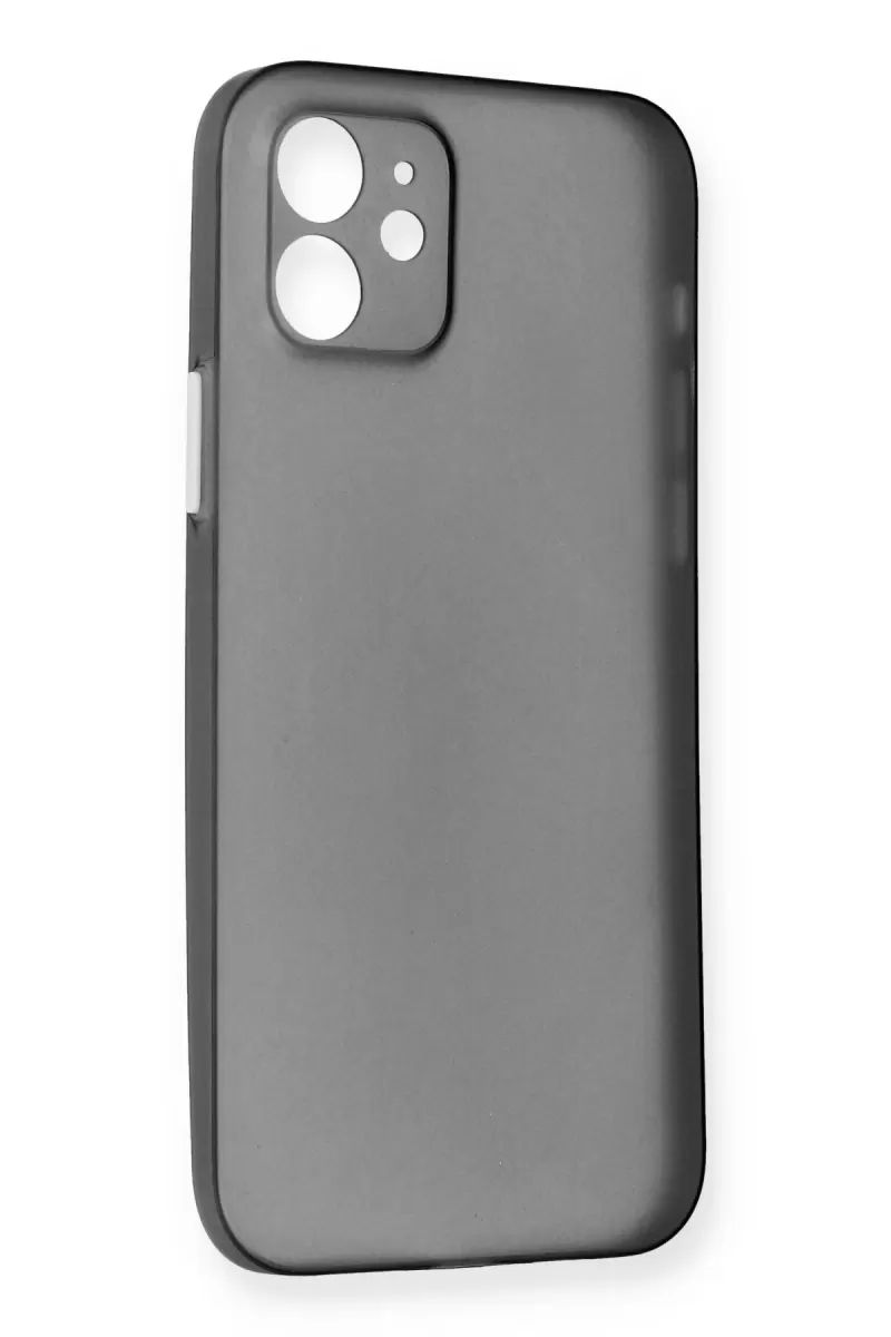 Newface Apple iPhone 12 Kılıf PP Ultra İnce Kapak - Gri