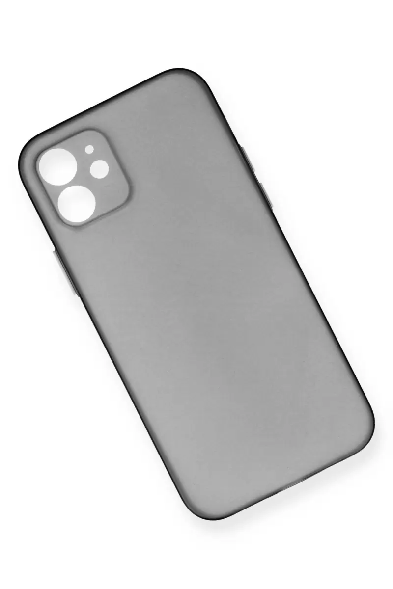 Newface Apple iPhone 12 Kılıf PP Ultra İnce Kapak - Gri