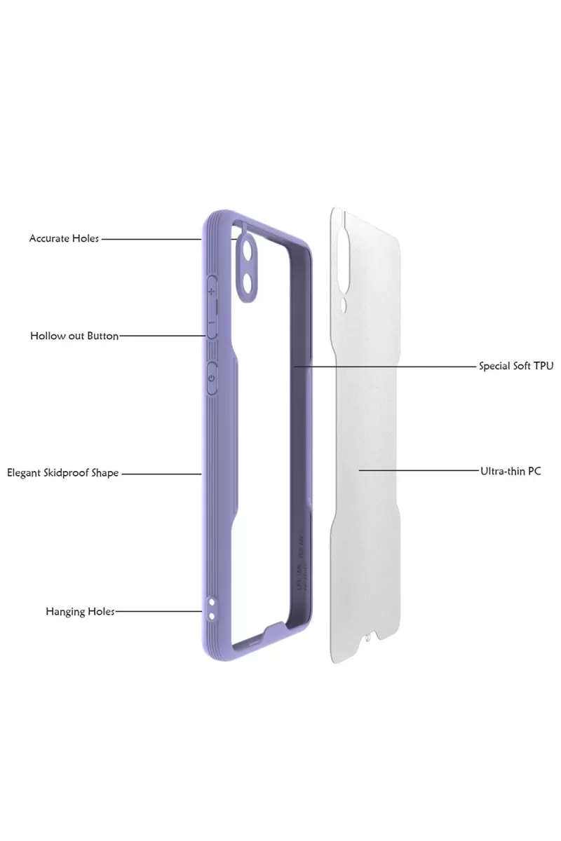 Newface Samsung Galaxy A02 Kılıf Platin Silikon - Kırmızı