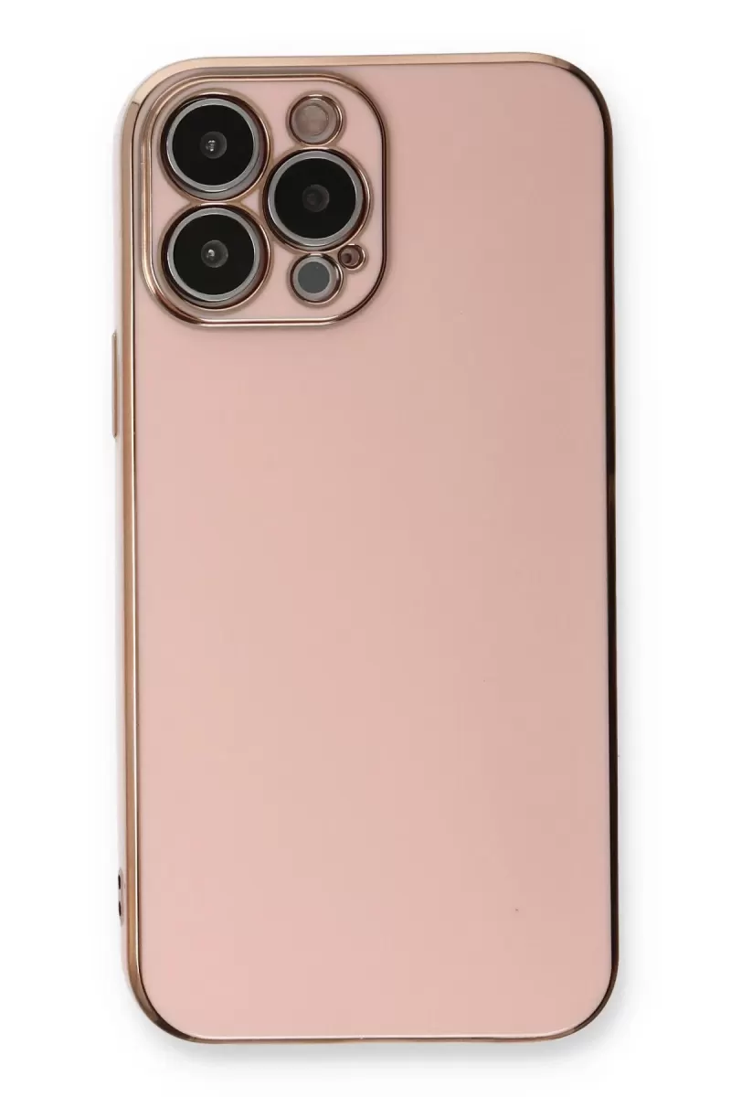 Newface Apple iPhone 13 Pro Max Kılıf Volet Silikon - Pembe