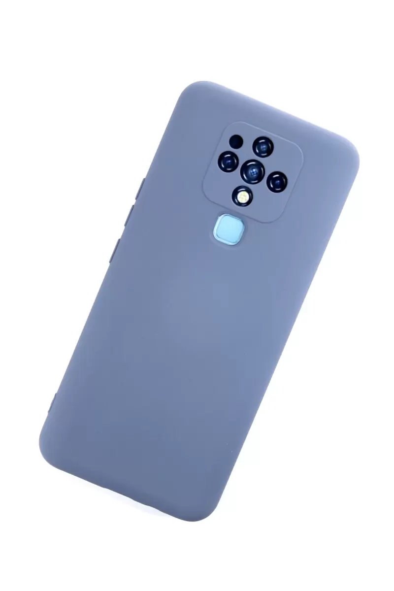 Newface Tecno Camon 16 Kılıf Nano içi Kadife Silikon - Gri