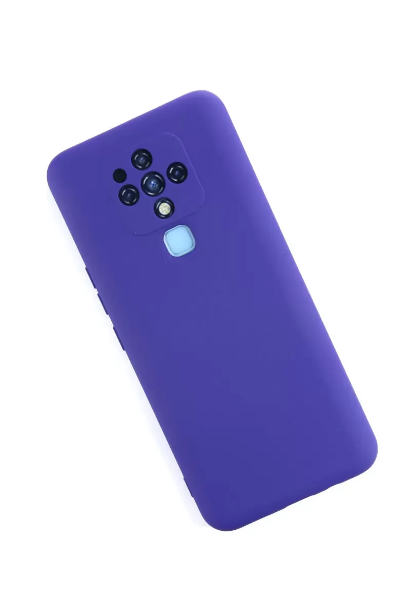 Newface Tecno Camon 16 Kılıf Nano içi Kadife Silikon - Mor