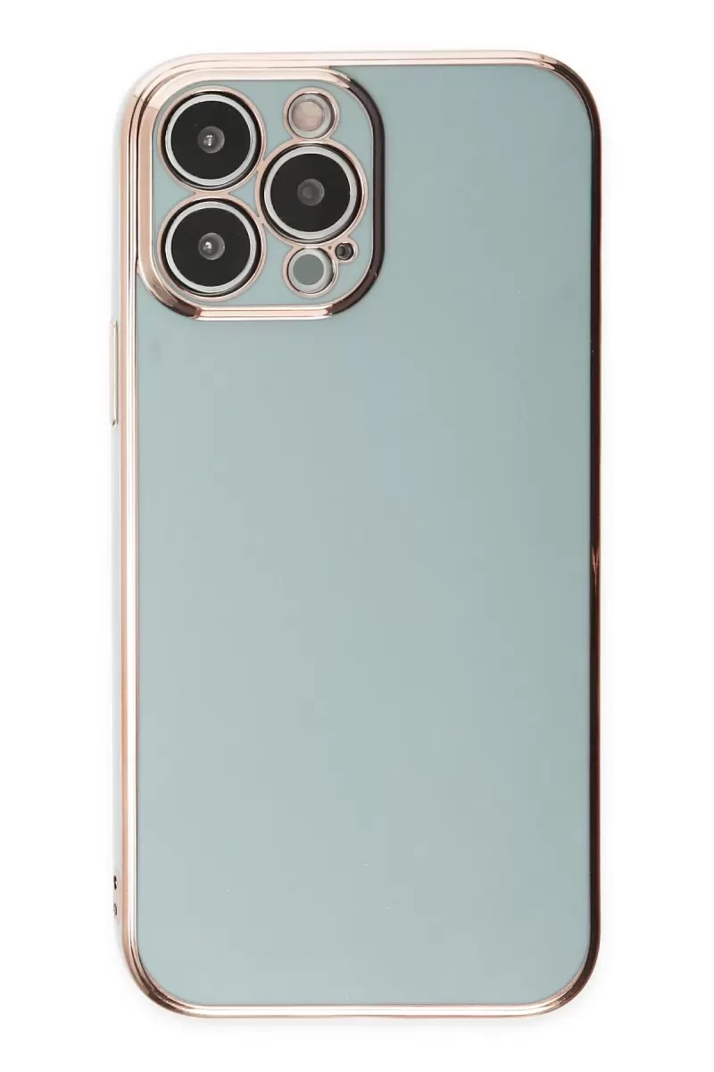 Newface Apple iPhone 13 Pro Max Kılıf Volet Silikon - Açık Yeşil
