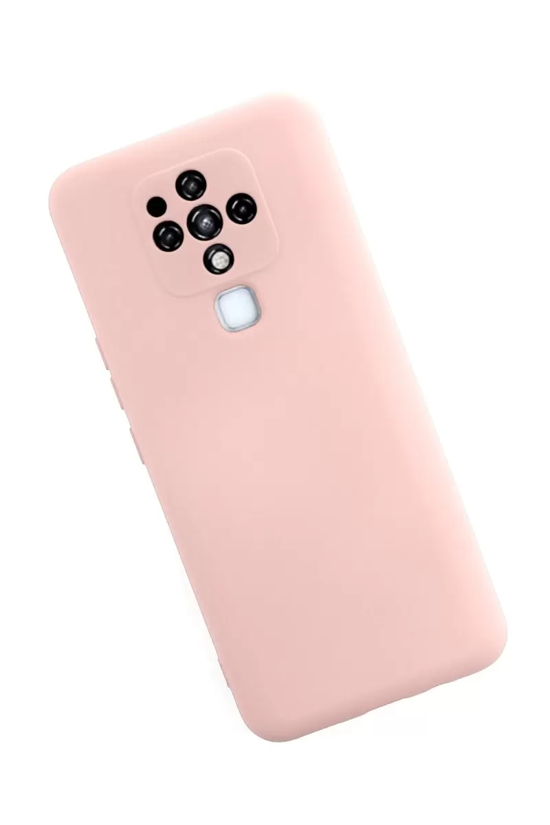 Newface Tecno Camon 16 Kılıf Nano içi Kadife Silikon - Pudra