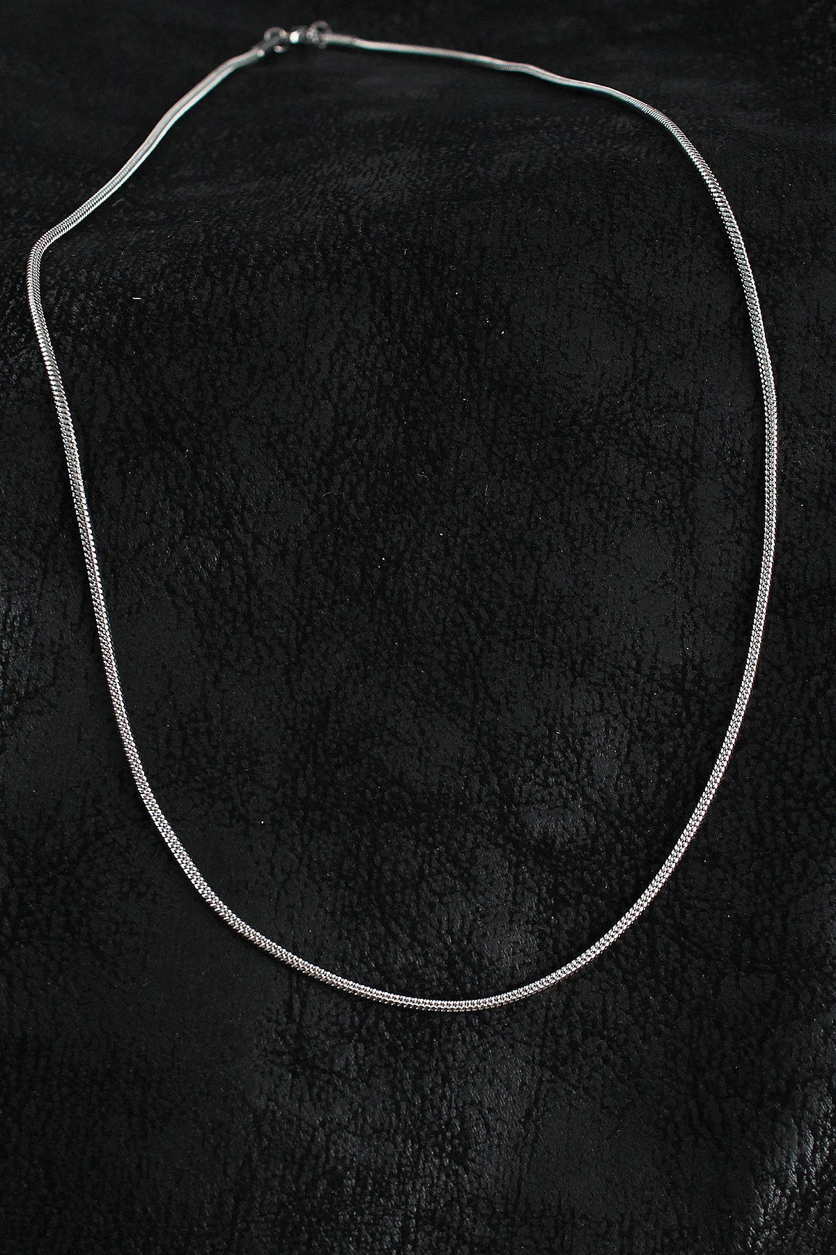 316L Çelik Örme Zincir Model Gümüş Renk Erkek Kolye