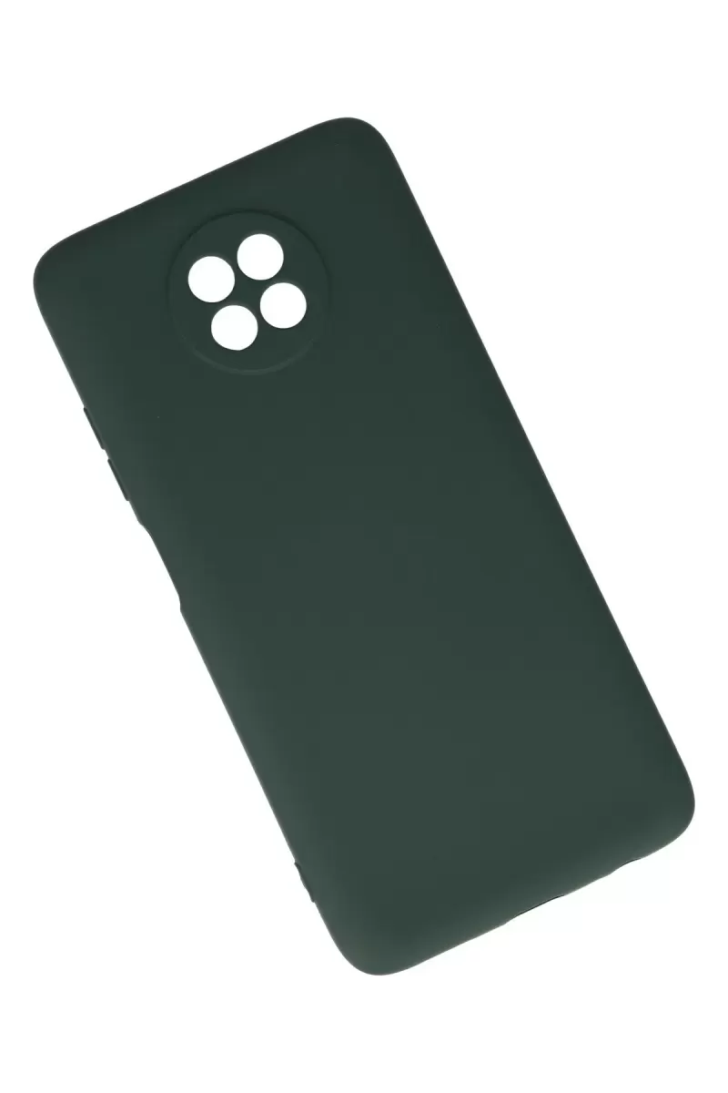Newface Xiaomi Redmi Note 9 5G Kılıf Nano içi Kadife Silikon - Koyu Yeşil